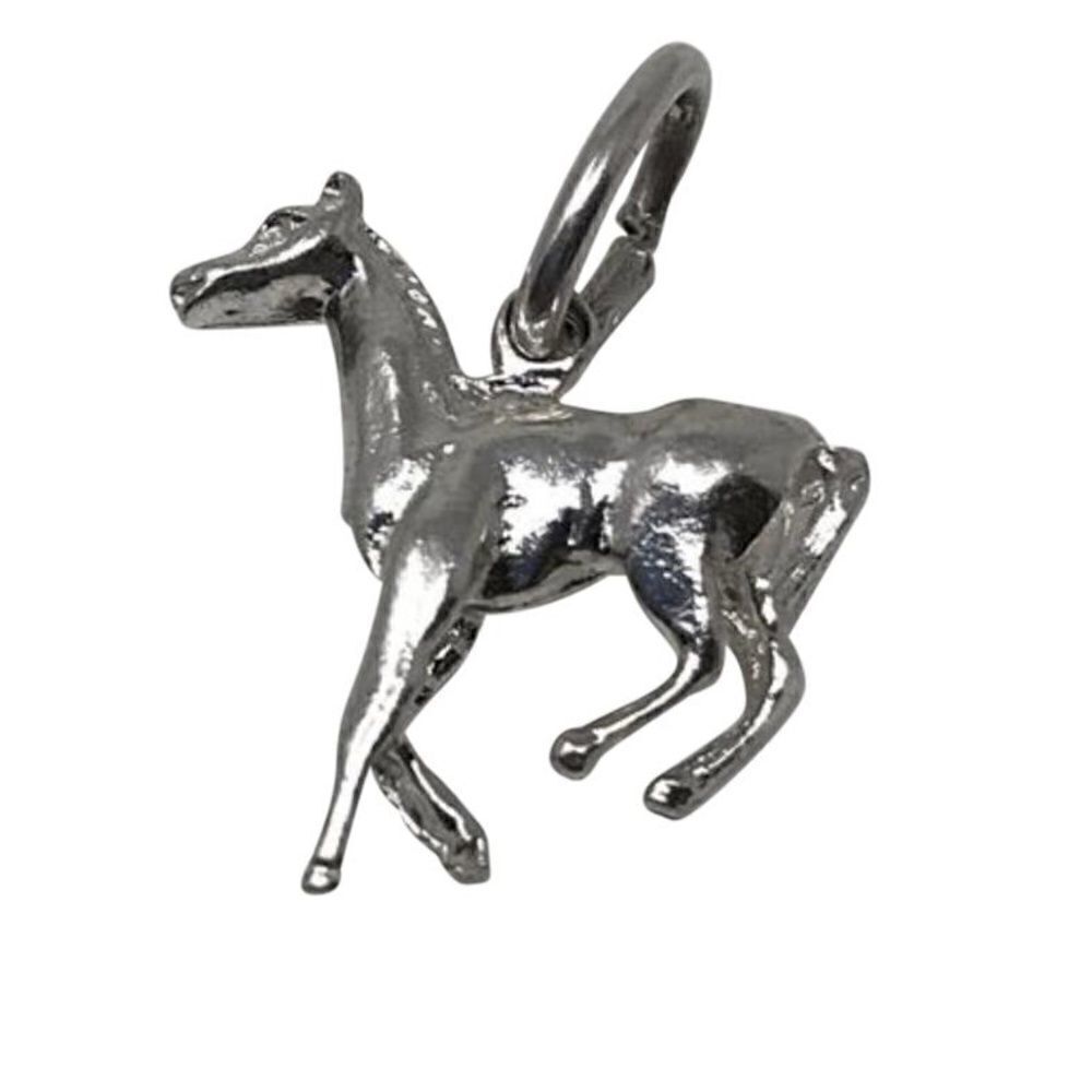 Silver Vintage Sterling Running Horse Charm